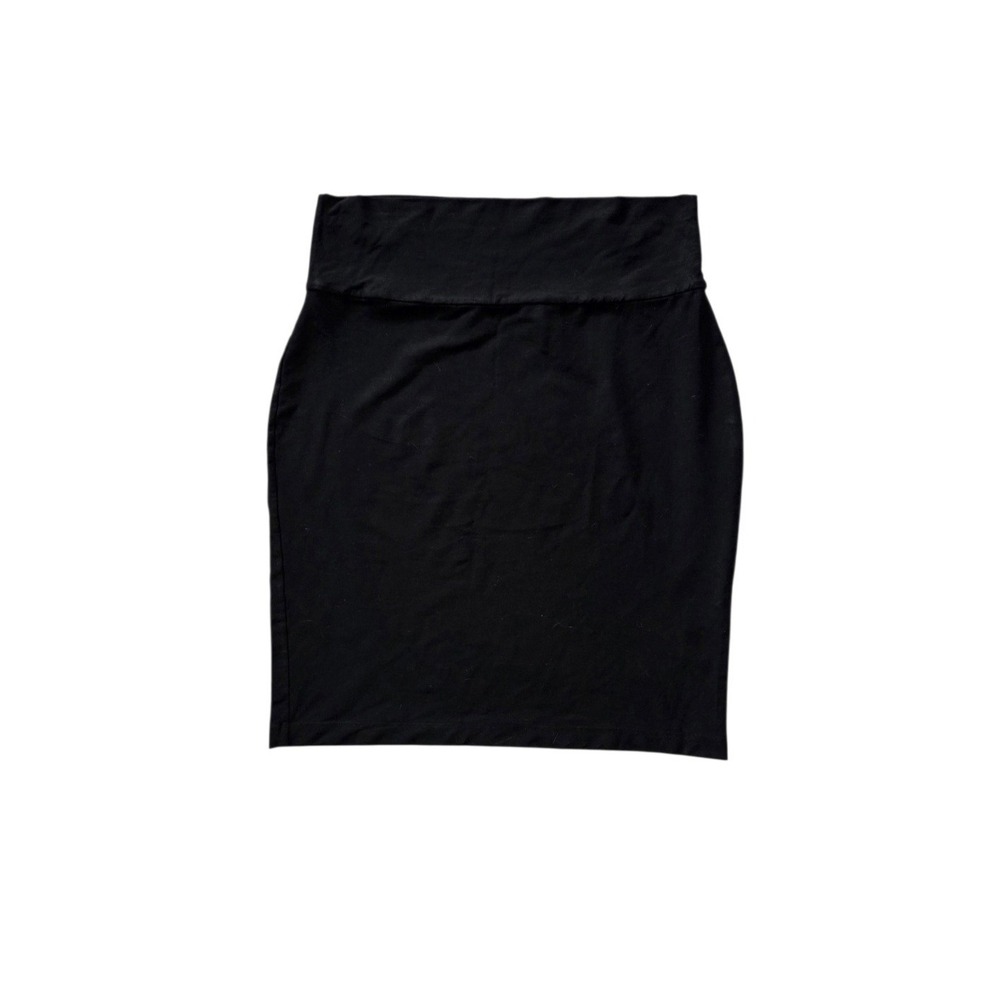 Eileen Fisher Black Stretch Pencil Skirt M Knee-length USA Viscose Minimalist